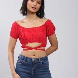 Label Ritu Kumar Dark Pink Crop Top-picture-47