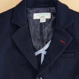 Pantaloons Junior Navy Cotton Regular Fit Full Sleeves Blazer image 2