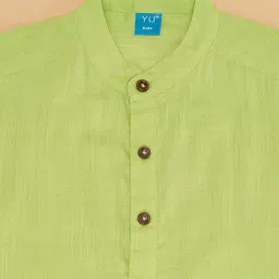 YU by Pantaloons Boys Green Cotton Regular Fit Full Sleeves Shirt image 2