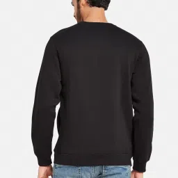 Octave Black Regular Fit Printed Sweatshirt image 2