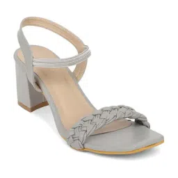 Iconics Women's Grey Ankle Strap Sandals image 2