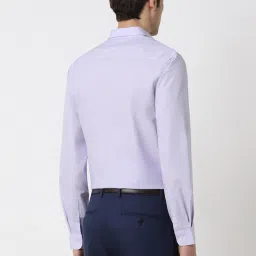 Peter England Purple Cotton Skinny Fit Printed Shirts image 2