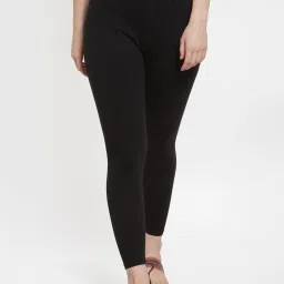 Gracit Black & Peach Mid Rise Leggings - Pack Of 3 image 2