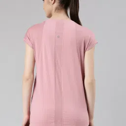 Enamor Rose Pink Cotton Graphic Print Sports T-Shirt image 2