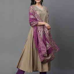 Aurelia Purple Printed Dupatta image 2