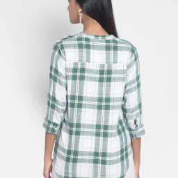Crimsoune Club Green & White Checks Shirt image 2