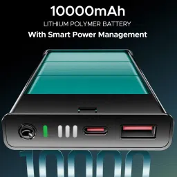 Boat Energyshroom Pb300 Pro 10000Mah | Pocket Size Compact Power Bank| Type-C Input (2-Way Port) image 2