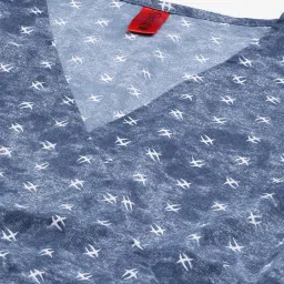 Cottinfab Blue Printed Wrap Crepe Top image 5