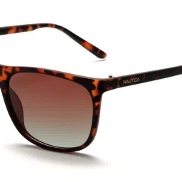 Nautica NA2022P Brown Polarized Square Sunglasses image 4