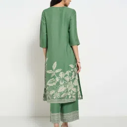 Rangmanch by Pantaloons Green Printed Kurtas image 2