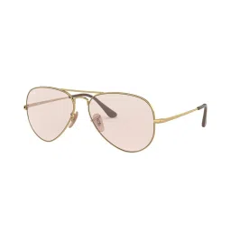Ray-Ban Unisex Photocromic Pink Lens Pilot Sunglasses - 0RB3689001/T558 image 2