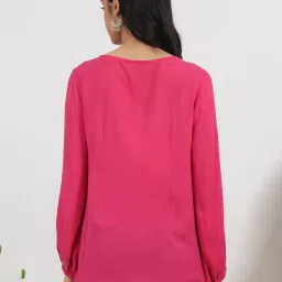 W Pink Printed Top image 2