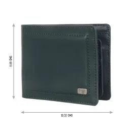 Baggit Beau Triox Green PU Solid Bi-Fold Wallet image 2