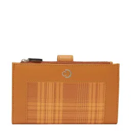 Caprese Avery Tan Faux Leather Checks Bi-Fold Wallet image 2