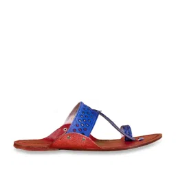 Kalapuri Men's Red Kolhapuri Sandals image 2