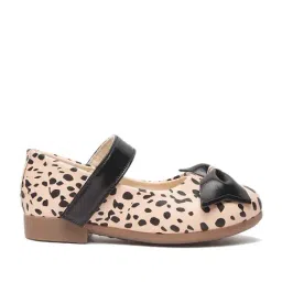 Tiny Bugs Kids Black & Peach Mary Jane Shoes-picture-20