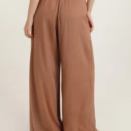 Zink London Brown Regular Fit High Rise Pants image 2