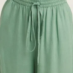 Zink London Green Regular Fit High Rise Pants image 5