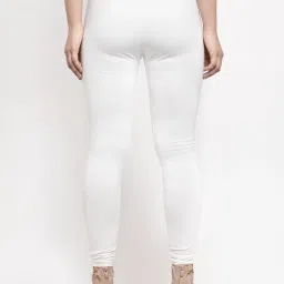 Gracit White & Red Mid Rise Leggings - Pack Of 3 image 3