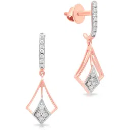Malabar Gold and Diamonds 18k Rose Gold Drop Earrings-picture-12