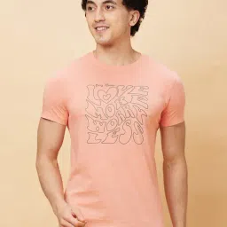 Being Human Orange Regular Fit Printed T-Shirt-picture-31