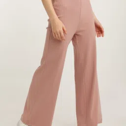 zink london zink Z Pink Regular Cotton Fit High Rise Pants image 3