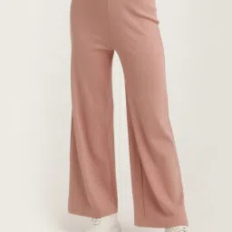 zink london zink Z Pink Regular Cotton Fit High Rise Pants image 1