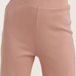 zink london zink Z Pink Regular Cotton Fit High Rise Pants image 5