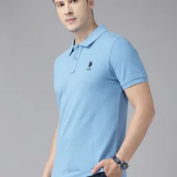 U.S. Polo Assn. Polo Collar Pure Cotton Slim Fit T-shirt-picture-55