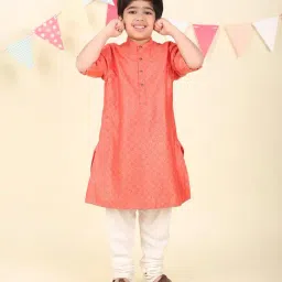 Fabindia Boys Coral Printed Kurta-picture-18