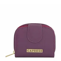Caprese Purple Solid Zip Around Wallet for Women-image-0