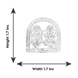 Sri Jagdamba Pearls 800 Silver Dealer Lakshmi Ganesh Idol image 5