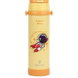 Briiton Yellow Stainless Steel Printed Water Bottle-picture-22