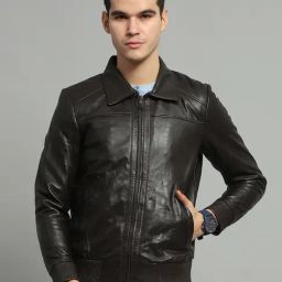 Monte Carlo Dark Brown Regular Fit Jacket-image-60