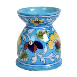 Unravel India Blue Ceramic Aroma Diffuser - Set of 1 image 4