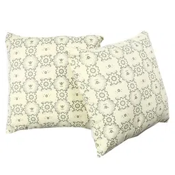 Contrast Living Set of 2 Beige & Green Floral Printed Square Cushion Covers image 5