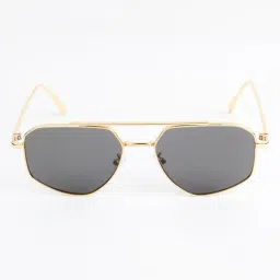 Ted Smith Black UV Protection Aviator Unisex Sunglasses image 2