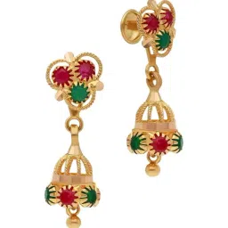 Malabar Gold and Diamonds 22k (916) Yellow Gold Earrings for Women-picture-20