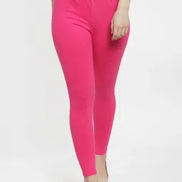 Gracit Red & Cream Mid Rise Leggings - Pack Of 3 image 5