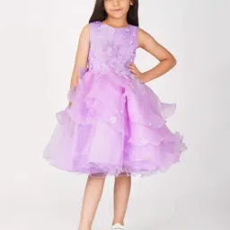 Creative Kid's Girls Purple Embellished Dress-picture-15