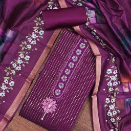 KALINI Embroidered Pure Silk Unstitched Dress Material-picture-41