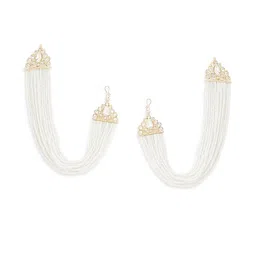 VATSALYA creation Gold-Plated Alloy Artificial Stones Earrings image 2
