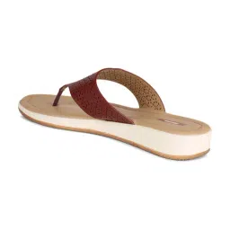 Bata Women's Red Thong Wedges image 5