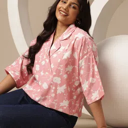 Sztori Plus size Floral Print Top-image-97