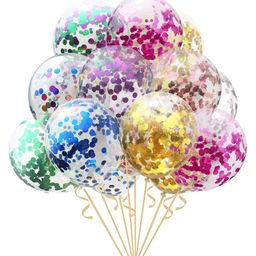Bubble Trouble 12 Inch Confetti Balloons Multicolor - 30 Pieces-picture-41