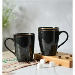 Femora Black Set Of 2 Gold Series Ceramic Coffee Mug - 360 ml-picture-42