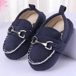 Cute Walk by Babyhug Slip On Loafer Booties - Navy Blue-picture-37
