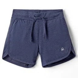 UCB Woven Mid Thigh Length Shorts with Brand Logo Embroidery - Navy Blue-picture-25