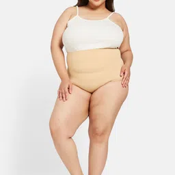 Curves By ZeroKaata Plus Size Seamless High-Waist Tummy Tucker Shapewear image 5