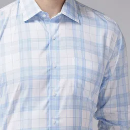 Van Heusen Slim Fit Checked Pure Cotton Formal Shirt image 5